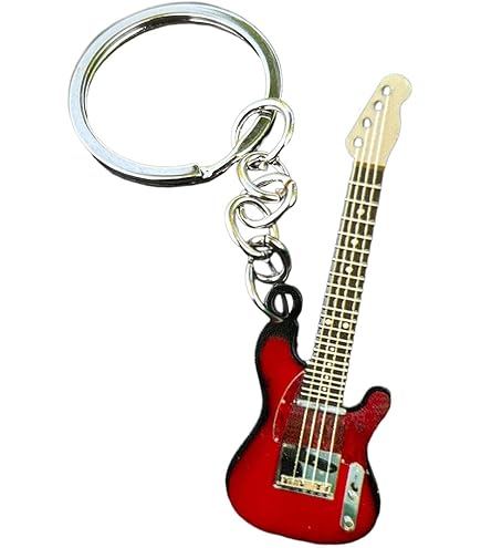 Amazon.co.jp: ギターキーホルダー エレキギター キーリング 合金